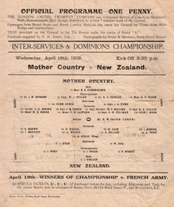 Plakat z meczu finałowego Ojczyzna v Nowa Zelandia