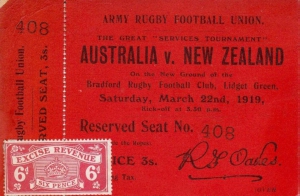 Bilet z meczu Australia v Nowa Zelandia